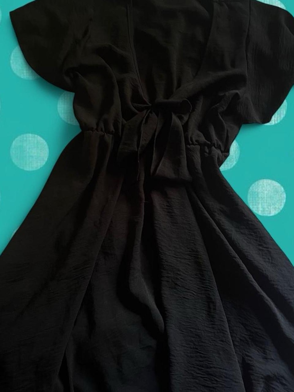 Black Dress with Tie-Waist